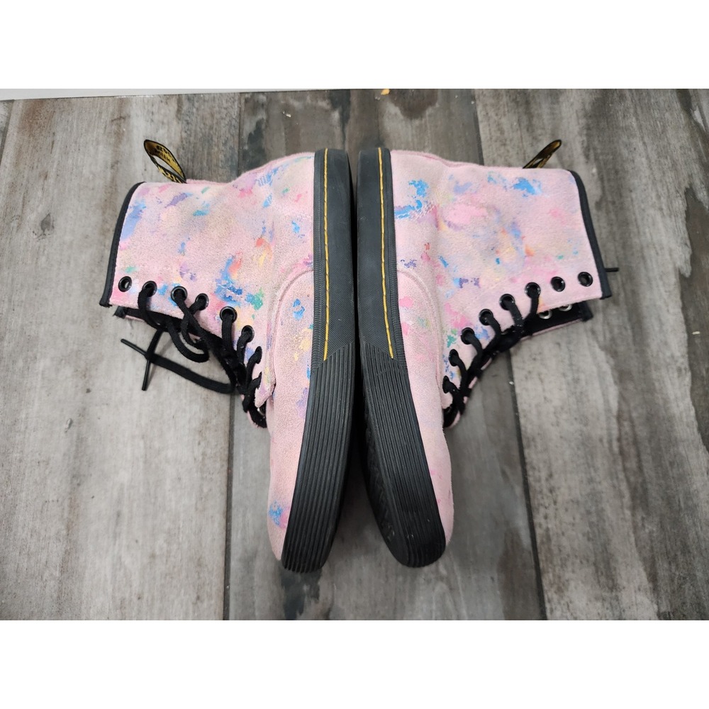 Dr. Martens Sheridan Ankle Boots Pink Floral Print Lace Up Womens Size 6 - Picture 7 of 12